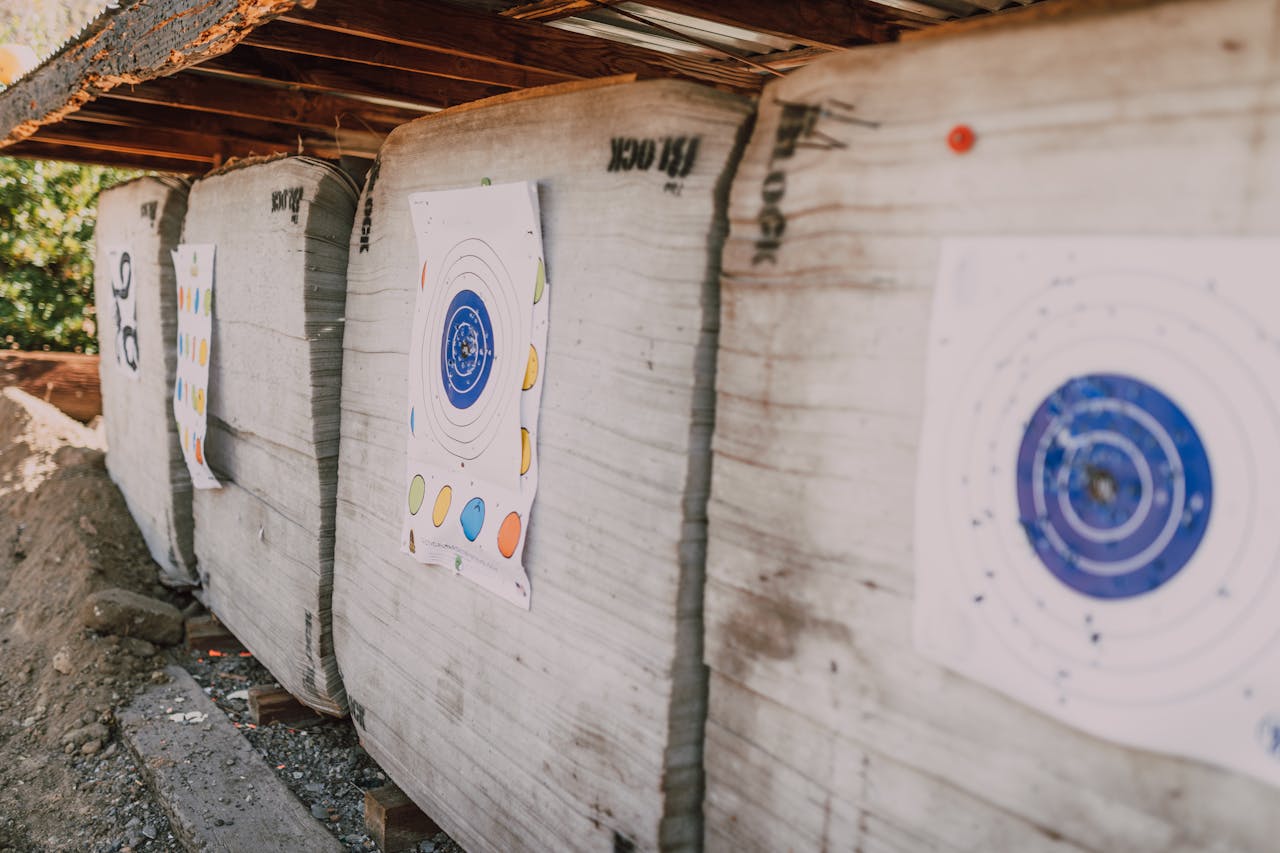 Archery targets made from stacked cardboard